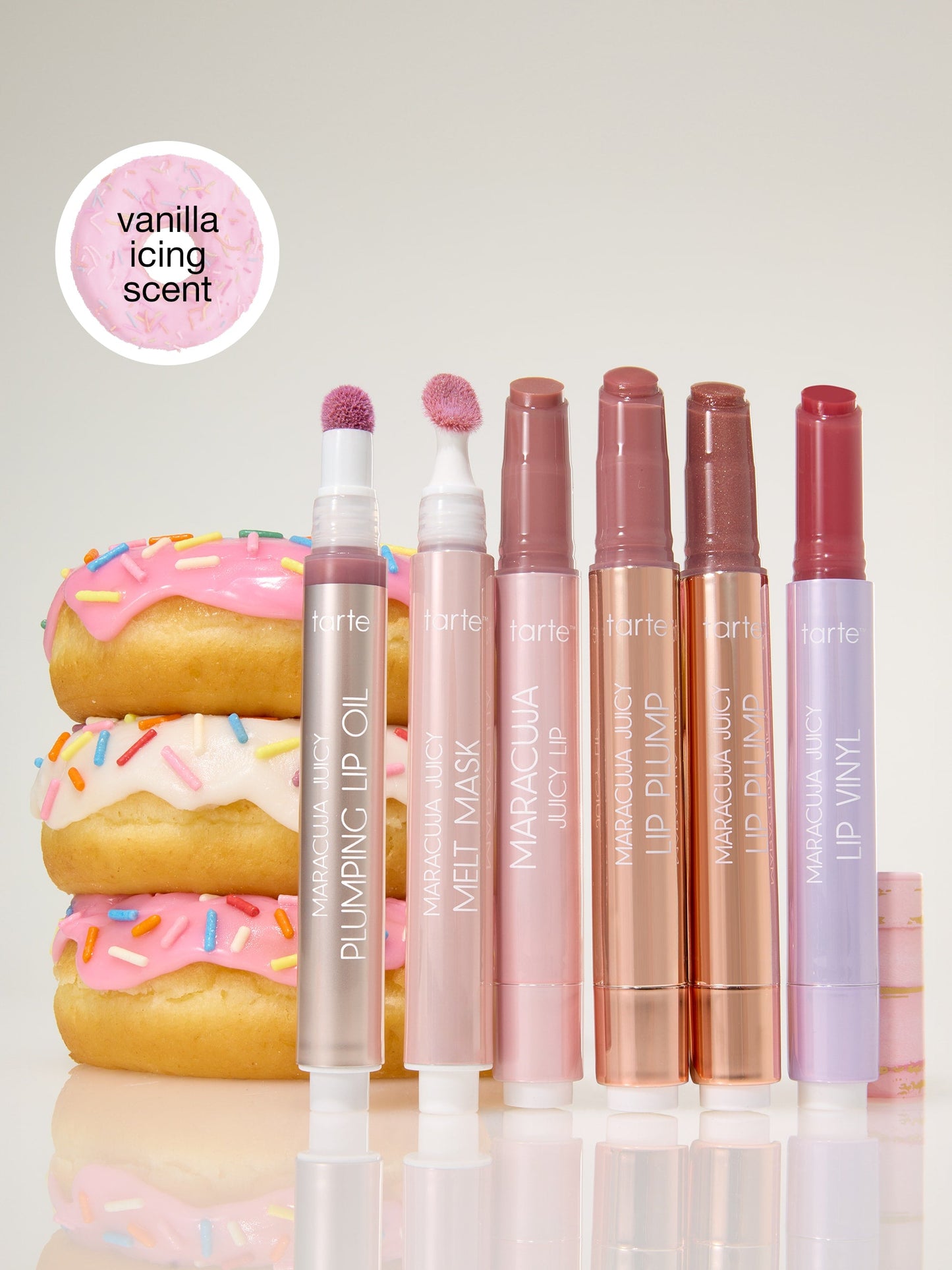 tarte x Dunkin' maracuja juicy lip vanilla icing duo + FREE charm